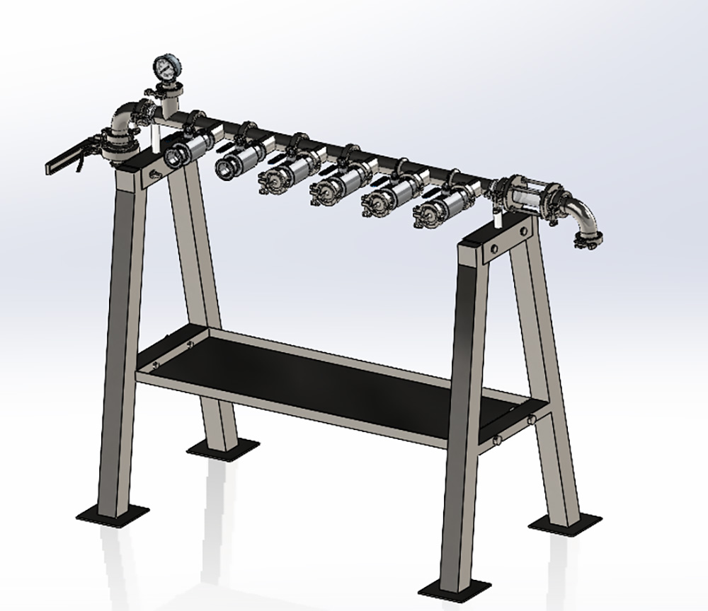 Manual keg filling machine